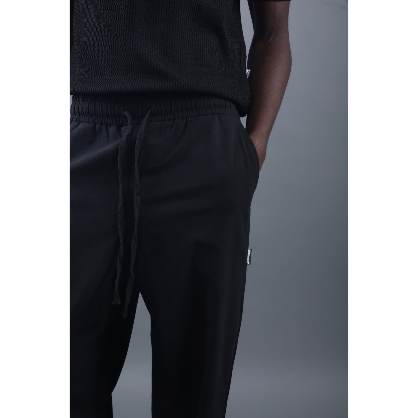 Knit Polo Tee - Black