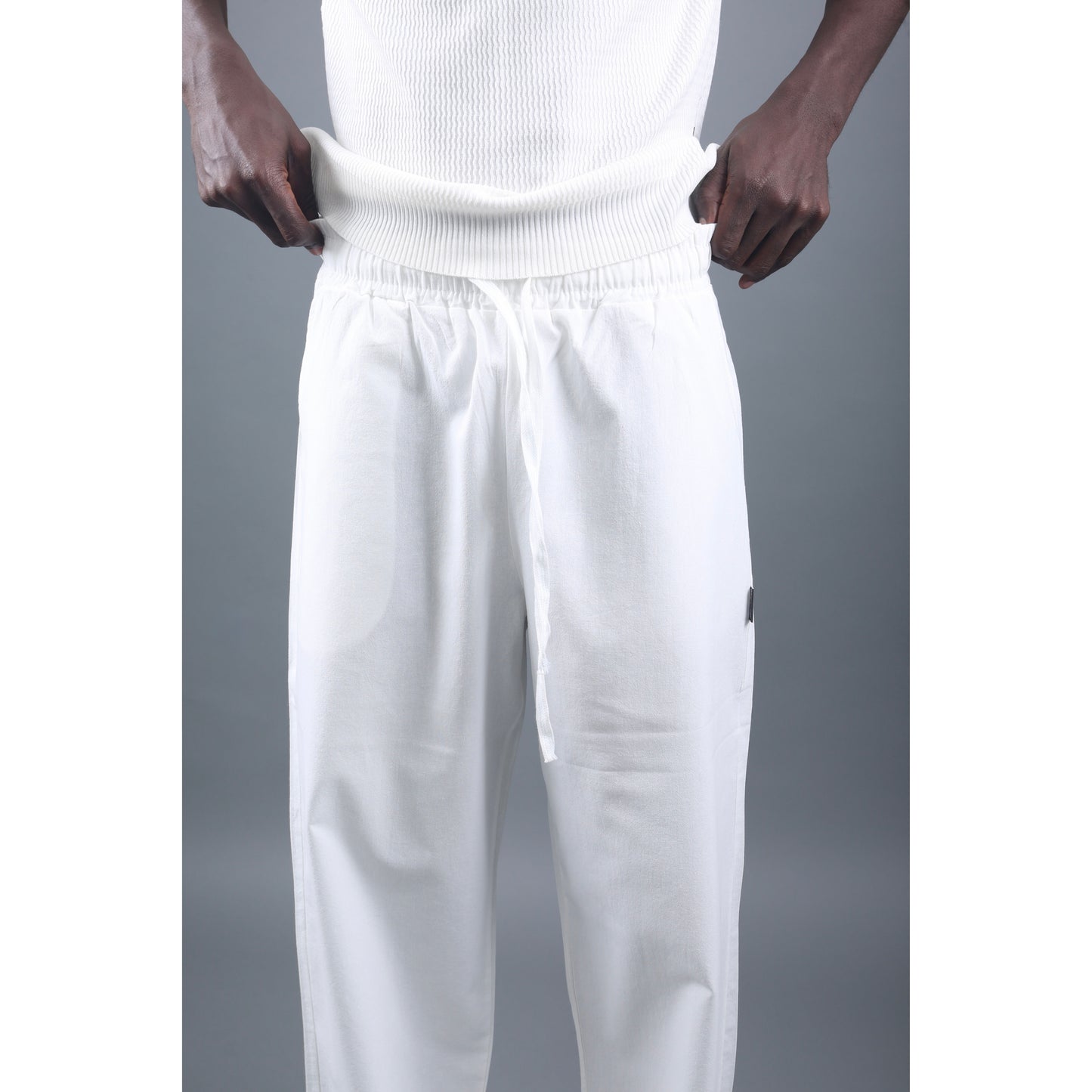 Knit Polo Tee - White
