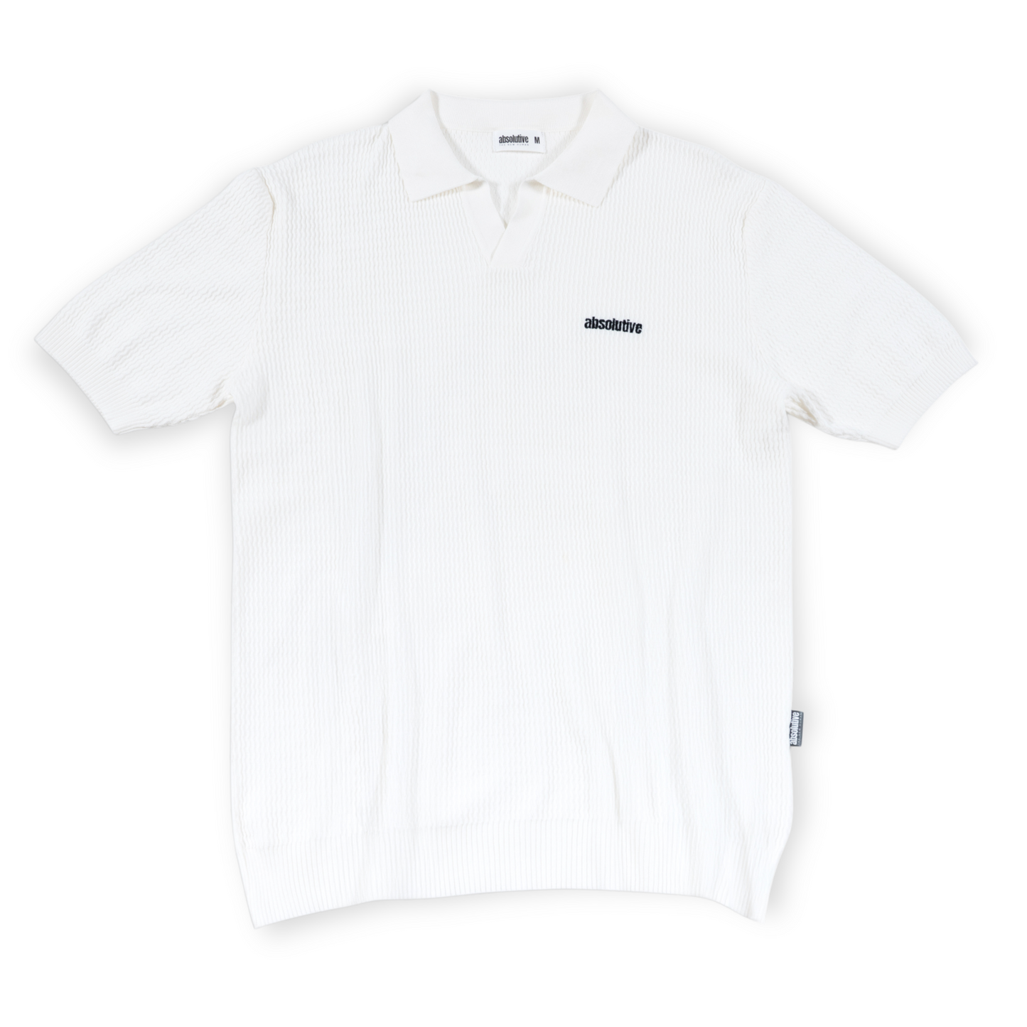 Knit Polo Tee - White