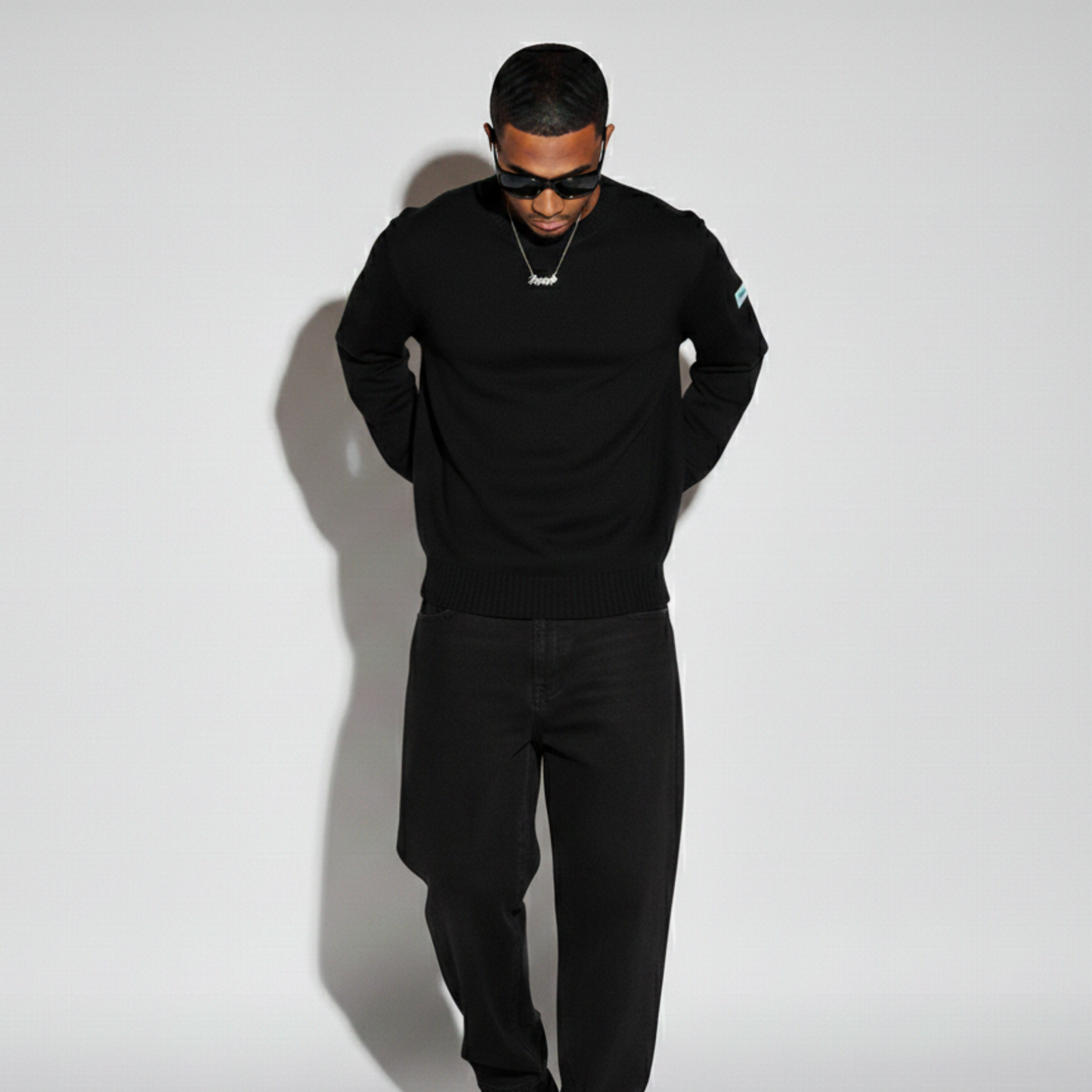 Knit Sweatshirt - Black