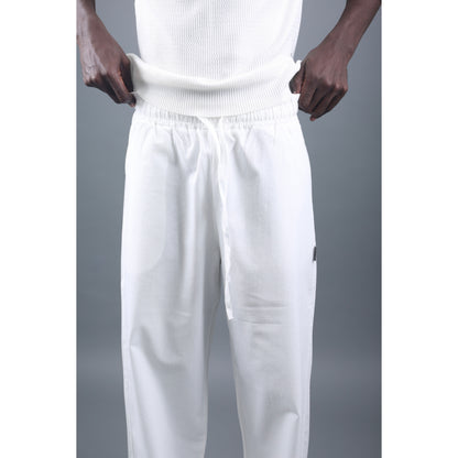 Knit Polo Tee - White