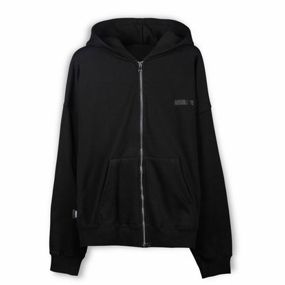 Cropped Heavyweight Zip-up - Black