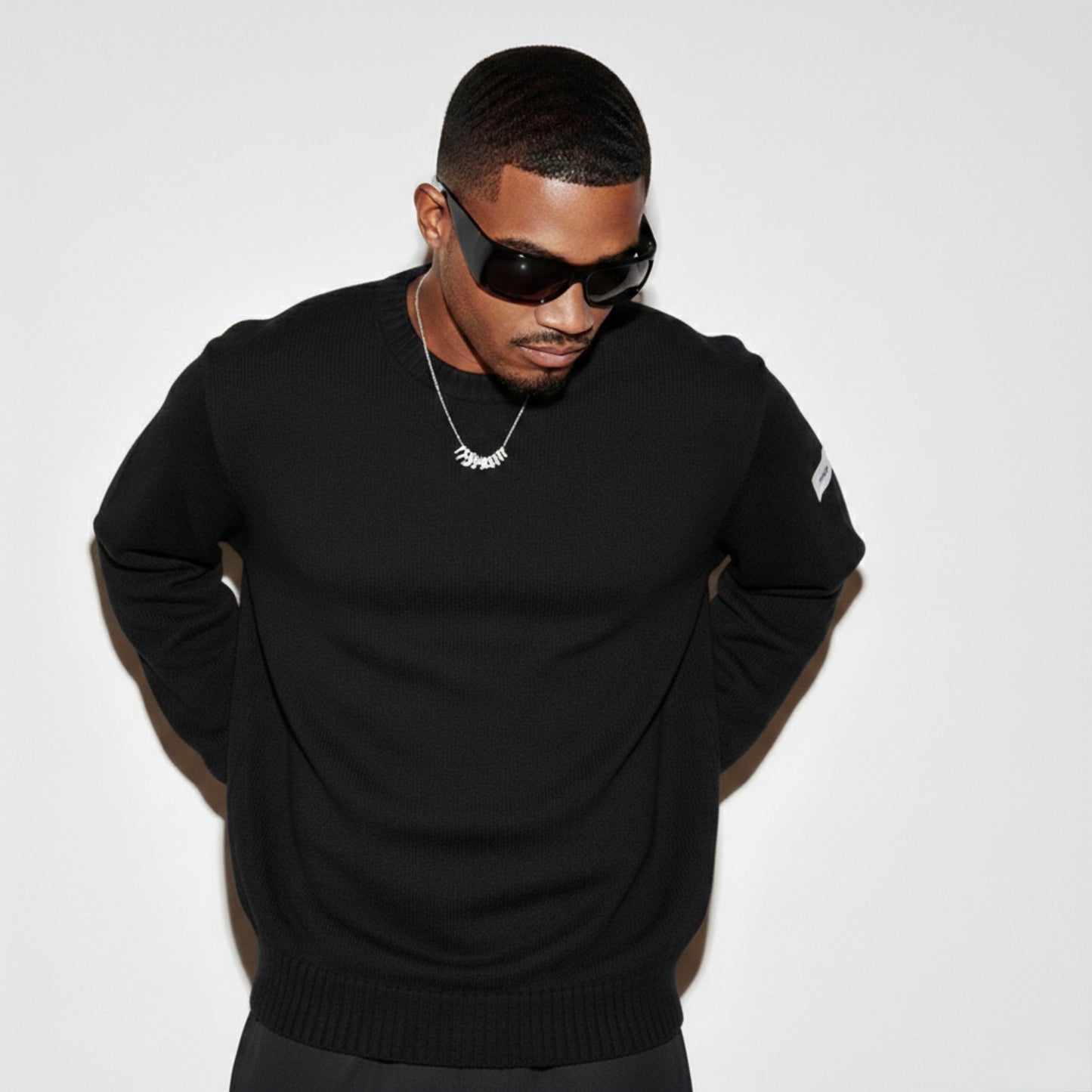 Knit Sweatshirt - Black