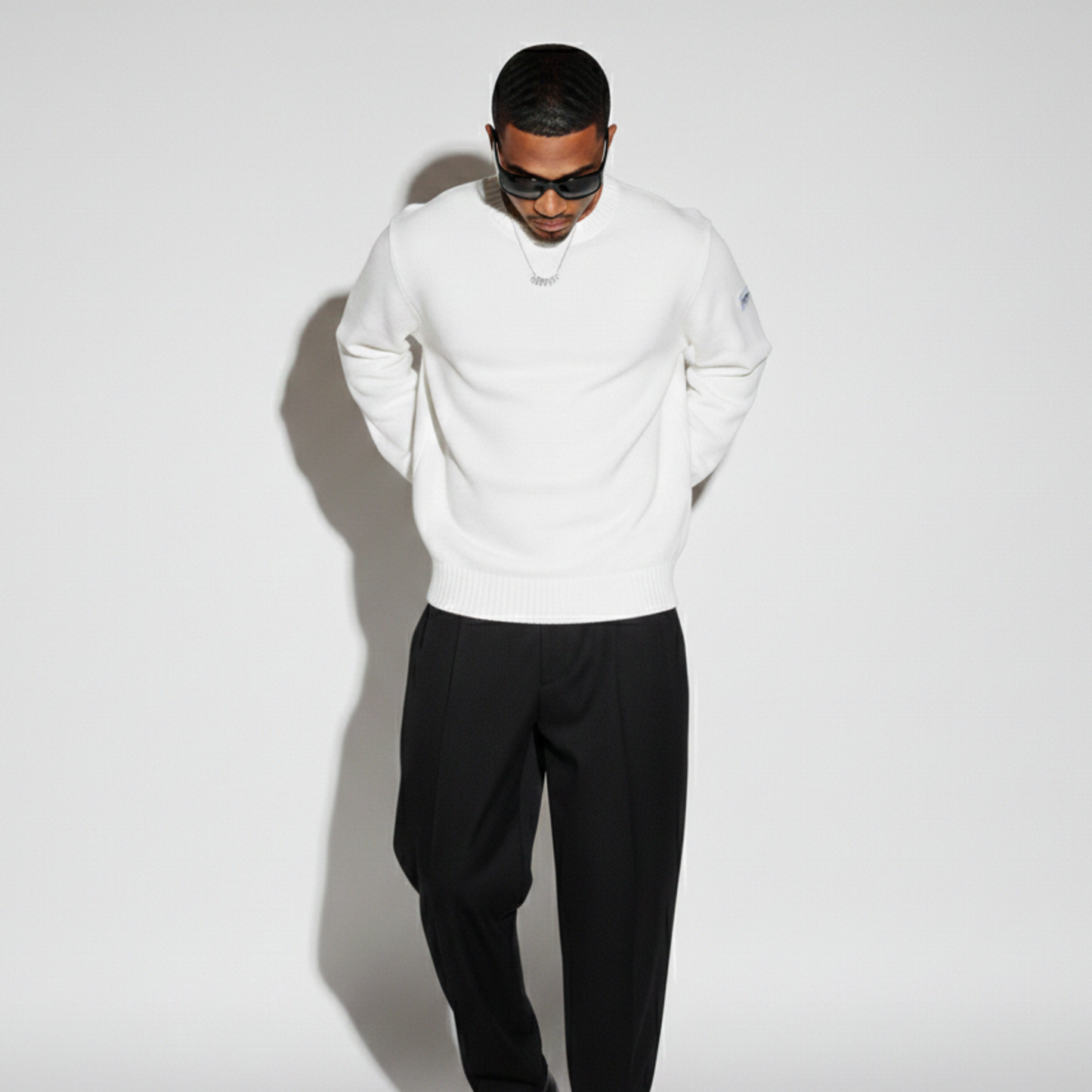 Knit Sweatshirt - White