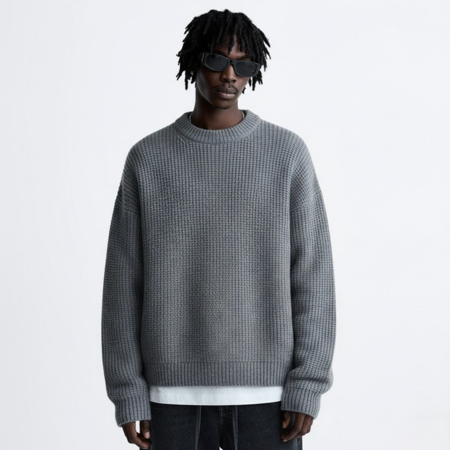 Heavy Knit Sweater - Gray