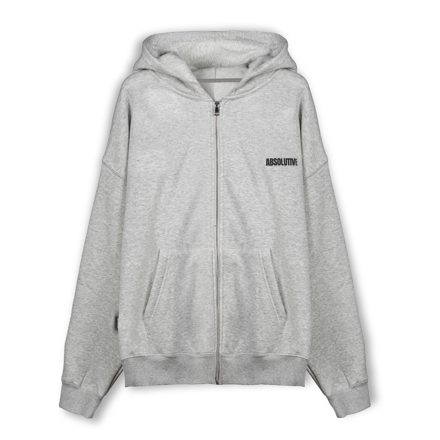 Cropped Heavyweight Zip-up - Gray