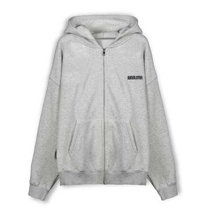 Cropped Heavyweight Zip-up - Gray